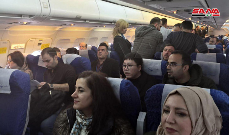 Syrie : Le premier vol de Damas arrive à l’aéroport international d’Alep après 8 ans de rupture