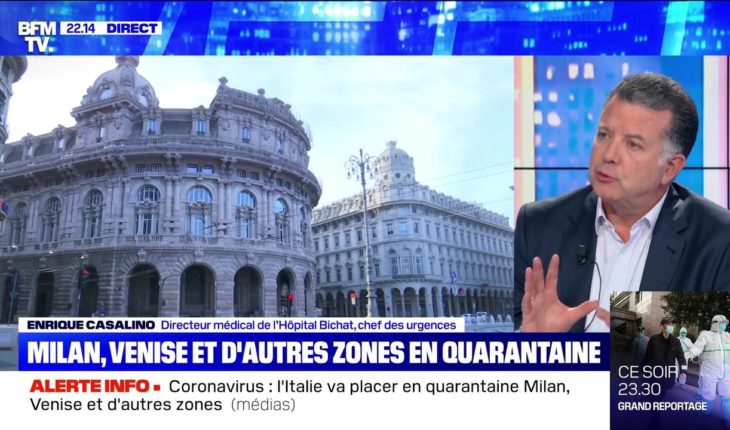 Coronavirus : plus de quinze millions d’habitants du nord de l’Italie placés en quarantaine