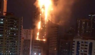 Un incendie ravage un gratte-ciel d’habitation aux Emirats-arabes Un incendie ravage un gratte-ciel d’habitation aux Emirats-arabes
