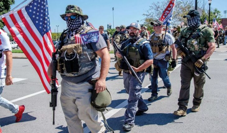 Etats-Unis : A quelques heures de l’investiture de Biden des manifestants armés investissent les rues