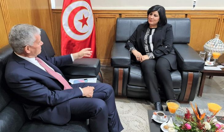 عبير موسي تستقبل سفير فرنسا بمقر حزبها عبير موسي تستقبل سفير فرنسا بمقر حزبها