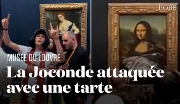 La Joconde victime d’une tarte à la crème La Joconde victime d’une tarte à la crème