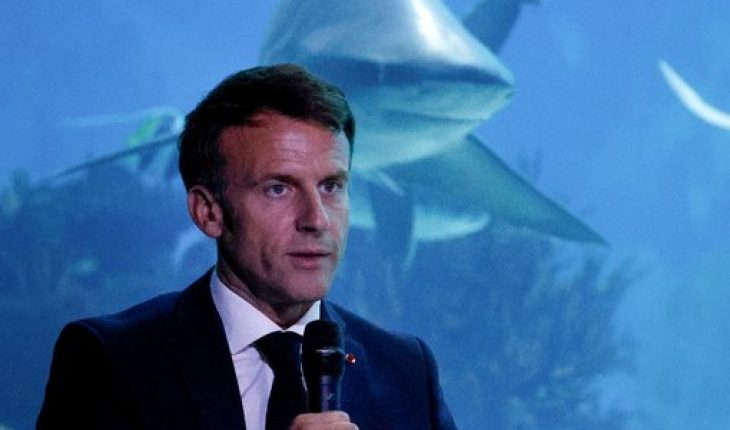 Emmanuel Macron au milieu des requins