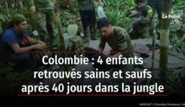 Colombie : Quatre enfants, âgés de 01 à 13 ans, retrouvés sains et saufs après 40 jours dans la jungle Colombie : Quatre enfants, âgés de 01 à 13 ans, retrouvés sains et saufs après 40 jours dans la jungle