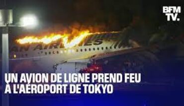 Japan : un avion de ligne prend feu à l’aéroport de Tokyo-Haneda Japan : un avion de ligne prend feu à l’aéroport de Tokyo-Haneda
