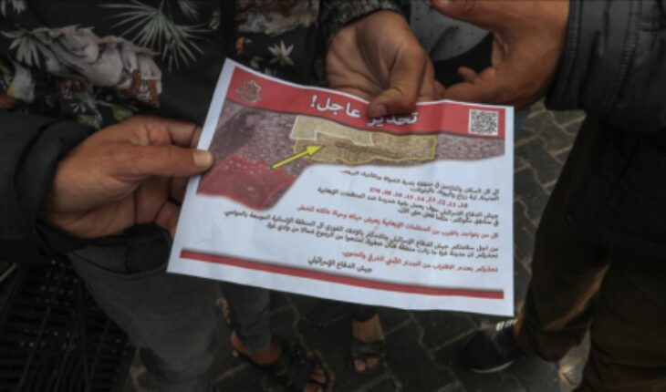 L’armée israélienne largue des tracts sommant les habitants d’évacuer les quartiers est de Rafah