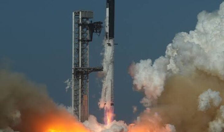 SpaceX lance sa fusée Starship en orbite avec 26 satellites Starlink. SpaceX lance sa fusée Starship en orbite avec 26 satellites Starlink.